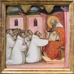 St. Benedikt segnet die Mönche