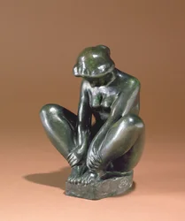 Mädchen, das beide Füße hält, 1920