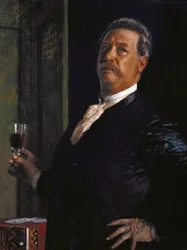 Selbstporträt mit dem Weinglas, 1885