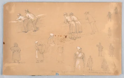 Schattenrisse auf der Brücke