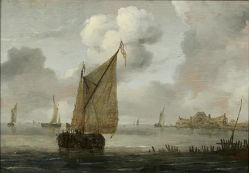 Segelboote nahe einer Küste