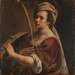 Selbstbildnis als heilige Katharina von Alexandrien, ca. 1616.