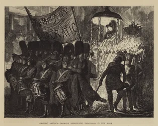 Grafisches Amerika, Tammany Demokratische Prozession in New York
