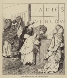 Damenfenster im New Yorker Postamt
