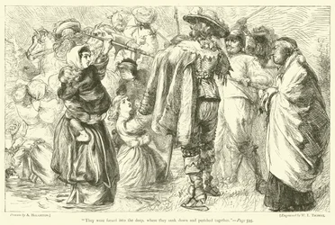 Sie wurden in die Tiefe gezwungen, wo sie zusammen untergingen und starben