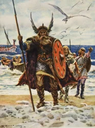 Die Landung der Wikinger, Illustration aus 