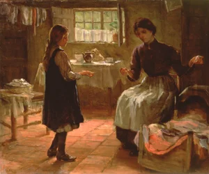 Hausunterricht, ca. 1890
