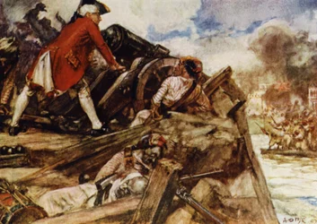 Clive selbst sprang zu einer Kanone