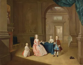 Porträt einer Gruppe von Kindern, um 1743
