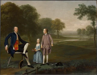 Richard Moreton, Esq., aus Tackley mit seinem Neffen John und seiner Nichte Susanna Weyland