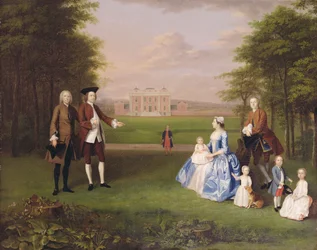 Robert Gwillym von Atherton und seine Familie, ca. 1745-7
