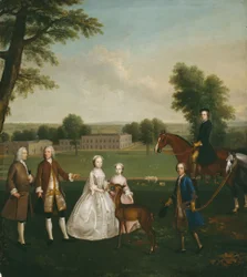 Thomas Lister und Familie im Gisburne Park