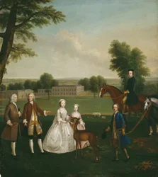 Thomas Lister und Familie im Gisburne Park, 1740-41