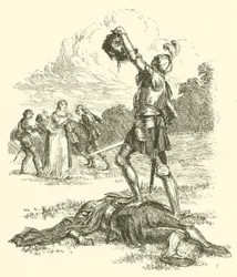 Die Abenteuer von Sir Artegall, Der Tyrann Grantorto (Gravur)