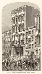 Ansicht der Börse und Broad Street