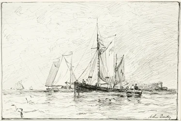 Fischerboote vor Plymouth, England