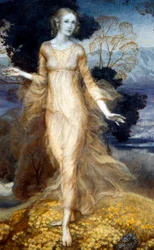 Eine junge Frau im Garten, ca. 1920
