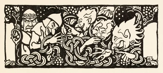 Becfola in ihrem Wagen aus The Wooing of Becfola in Irish Fairy Tales