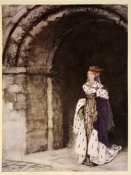 Wie Dame Lionesse wie eine Prinzessin herauskam, Illustration aus 