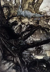 Illustration von Arthur Rackham für Ein Sommernachtstraum von William Shakespeare