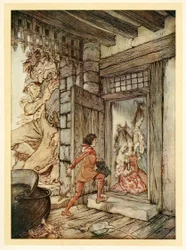 Die Schlüssel der Burg nehmen, Jack öffnete alle Türen, aus Englische Märchen, veröffentlicht 1922