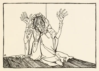 Die Hexe saß an der Wand, aus Morgans Frenzy in Irish Fairy Tales