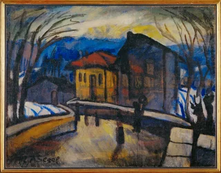Straße in einem Schweizer Dorf