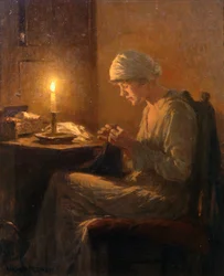 Handarbeit bei Kerzenlicht