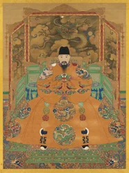 Hofporträt des Hongzhi-Kaisers (r. 1488–1505)