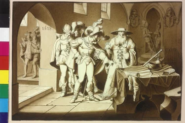 König Ferdinand II. und Erzherzog Maximilian