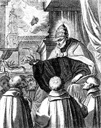 Päpstliche Delegierte am Hof von Michael I. von Konstantinopel, Das Schisma von 1054 (Gravur)