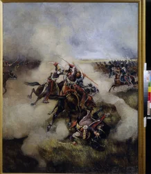 Polnische Ulanen kämpfen mit Kosaken