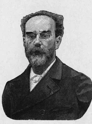 Porträt von Gabriel Lippmann, französischer Physiker, der zur Erfindung der Farbfotografie beitrug.