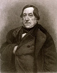 Porträt von Gioachino Antonio Rossini (Radierung)