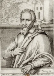 Miguel Servet (1511-1553). Spanischer Arzt und Theologe. Xylographie. FRANKREICH. ILE-DE-FRANCE. Paris. Nationalbibliothek