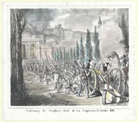 Sturm auf das Burgtor durch die k. k. Truppen am 31. Oktober 1848