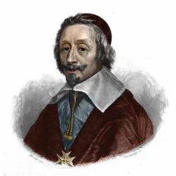 Porträt von Armand Jean Du Plessis, Kardinal Richelieu, Prälat und französischer Staatsmann
