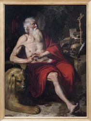 Der heilige Hieronymus beim Meditieren