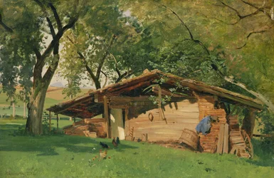 Eine Hütte am Chiemsee, 1872