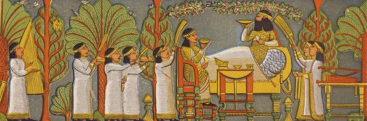 Assyrische Bankettszene