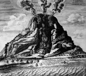 Vulkan Vesuv - in „Die Unterwelt“ von Athanasi Kircheri