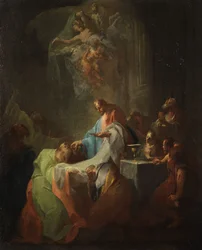 Jesus teilt seinen Jüngern die Kommunion aus