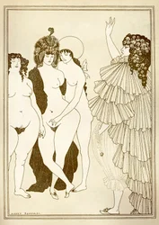 Illustration zu „Lysistrata“ (411 v. Chr.) von Aristophanes, Aubrey Beardsley (1872-1898)