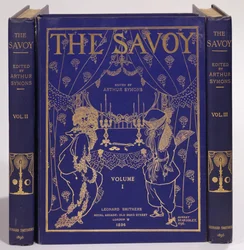 Umschlaggestaltung für The Savoy, Bände I-III, herausgegeben von Arthur Symons, veröffentlicht von Leonard Smithers 1896