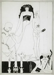 Eintreten von Herodias. Illustration für Salome von Oscar Wilde