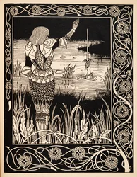 Wie Sir Bedivere das Schwert Excalibur ins Wasser warf