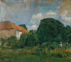 Sommerbild mit Haus