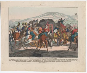 Die Flucht Napoleons nach der Schlacht von Waterloo