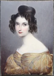 Miniatur, August Grahl, unbekannte Dame 1, Elfenbein