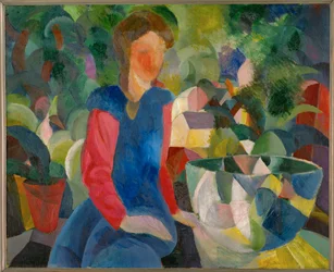 Mädchen mit Fischglas